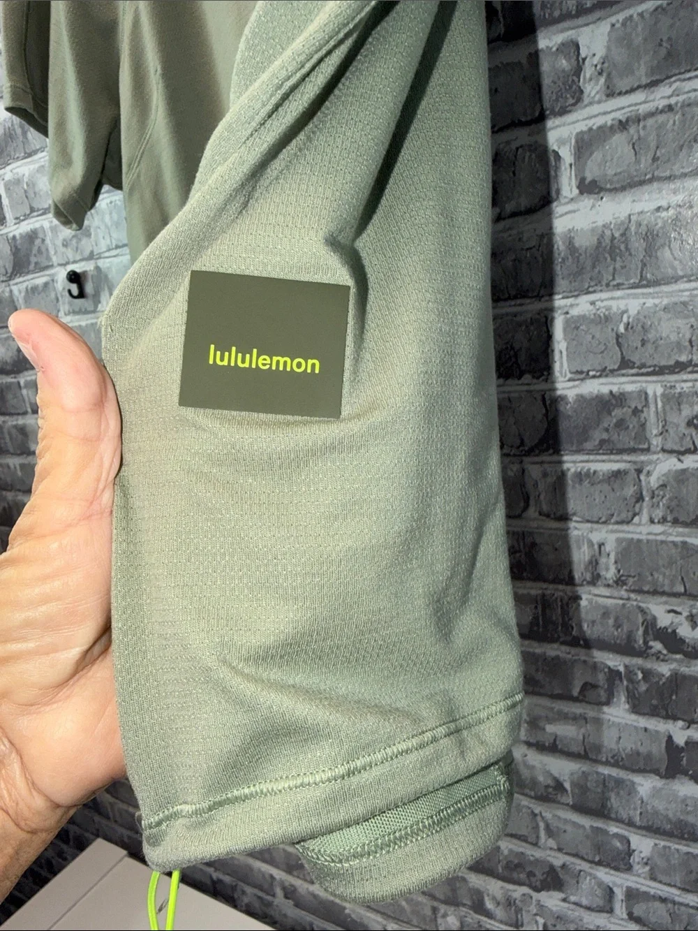 Lululemon T-shirt with Neon Yellow Accent